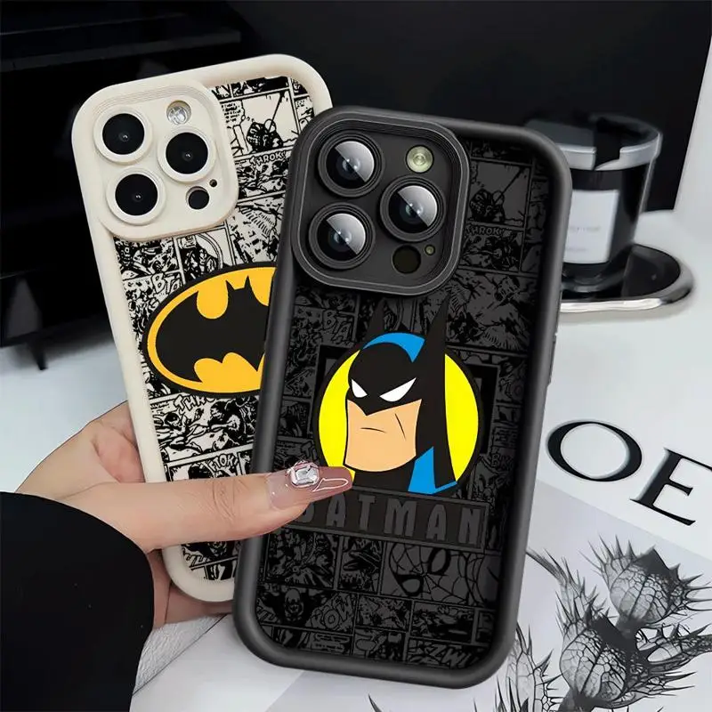 B-Batman Hero Logo Phone Case for Apple iPhone 15 Pro Max 13 14 Plus 12 11 Pro MAX Cover