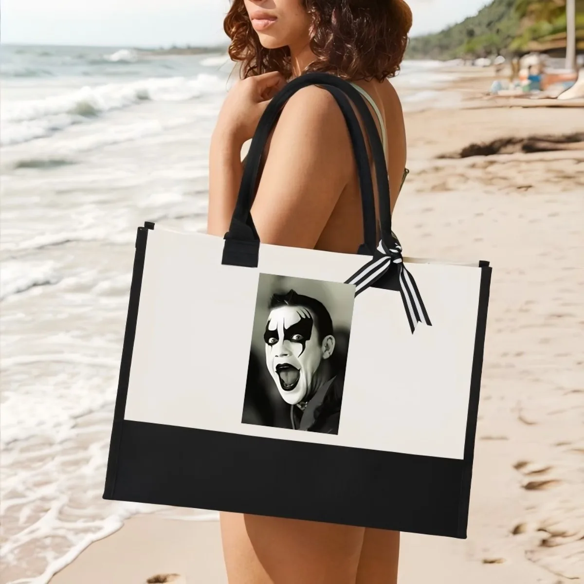 

Пусть мне развлечение, Новое поступление 2026, модная практичная просторная многоразовая большая сумка с узором и принтом, 2-цветная сверхмощная большая сумка на плечо