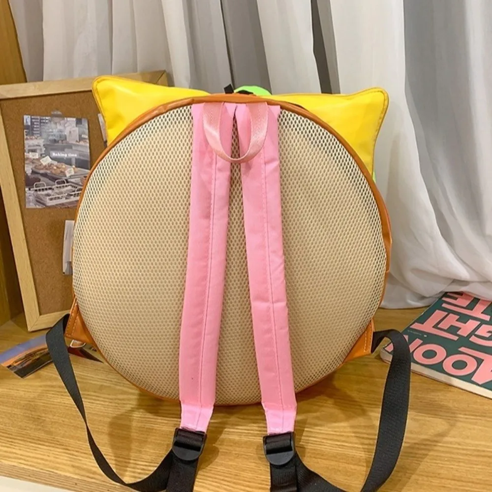 Trendy Large Capacity Cheeseburger Backpack Waterproof Multi-layer Hamburger Backpack Lovely Style School Rucksack School Use
