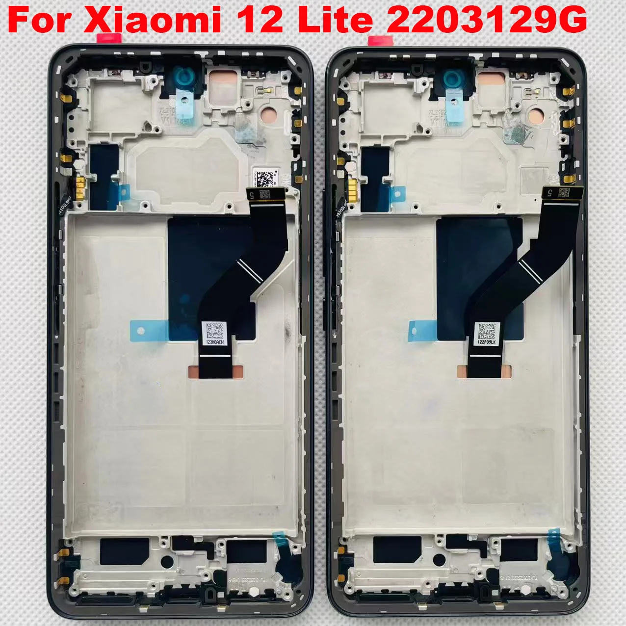 

6.55 AMOLED Original For Xiaomi 12 Lite 2203129G LCD Display Touch Screen Panel Digitizer For Xiaomi 12 lite MI12 Lite LCD Frame
