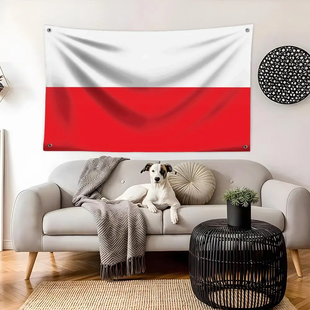 Polen-Flaggen Wandbehang Banner Hintergrund-Kunstdruck für Schlafzimmer Wohnzimmer Außendekoration