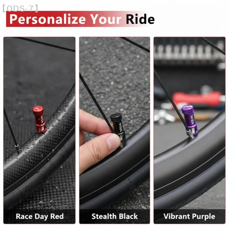 [ODS-7]Bicycle Presta Valve Cap 2-in-1 Lightweight Aluminum Alloy Valve Core Remover Tool for Competitive Cycling Events【WO】