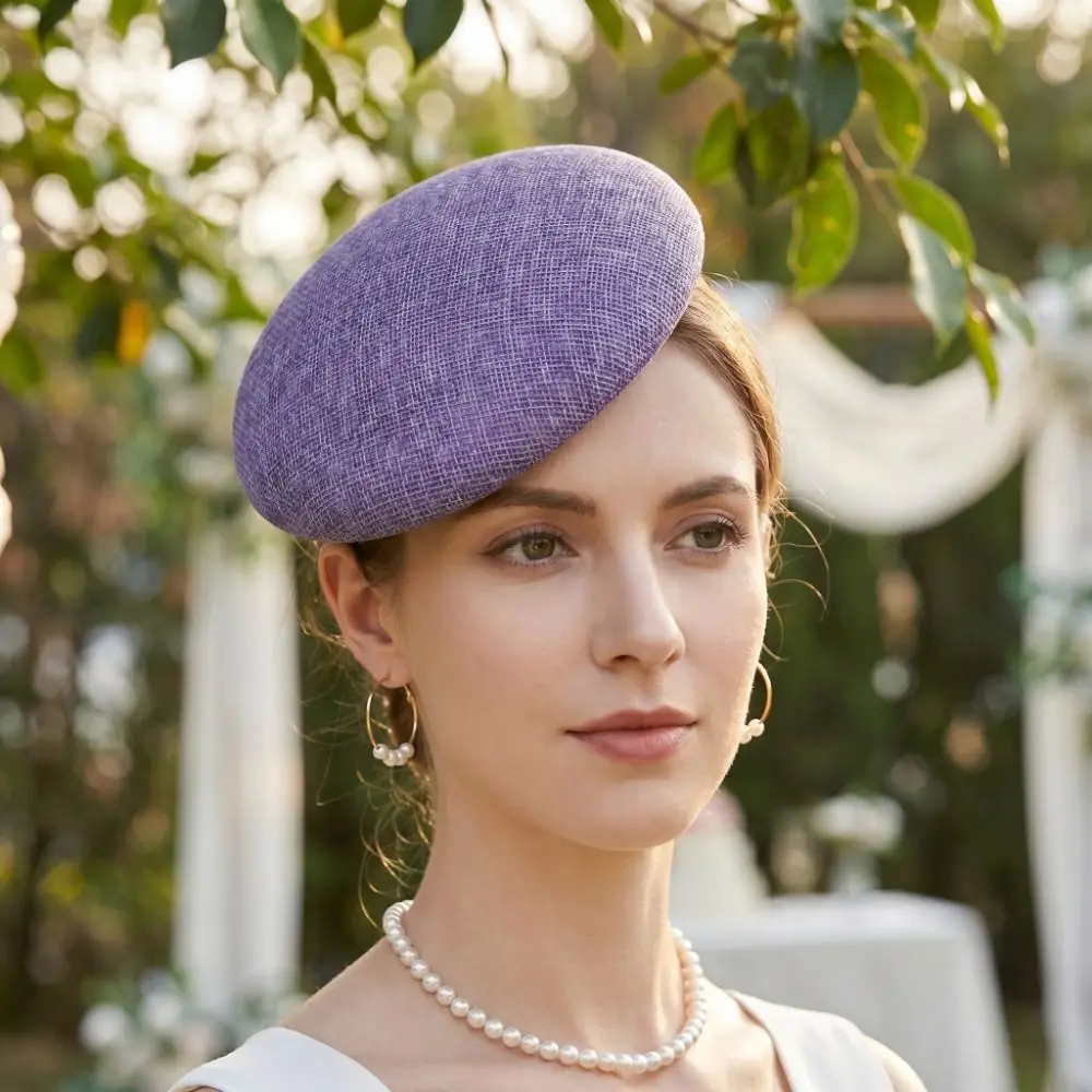 Elegant Solid Color Fascinator Base Wide Brim 15 CM Masquerade Top Hat Formal Hat Headpiece Mesh Hat Party Headpiece - view 4