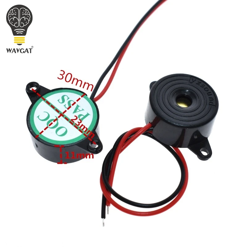 95DB Alarm High-decibel DC 3-24V 12V Electronic Buzzer Beep Alarm Intermittent Continuous Beep for Arduino Car Van SFM-27
