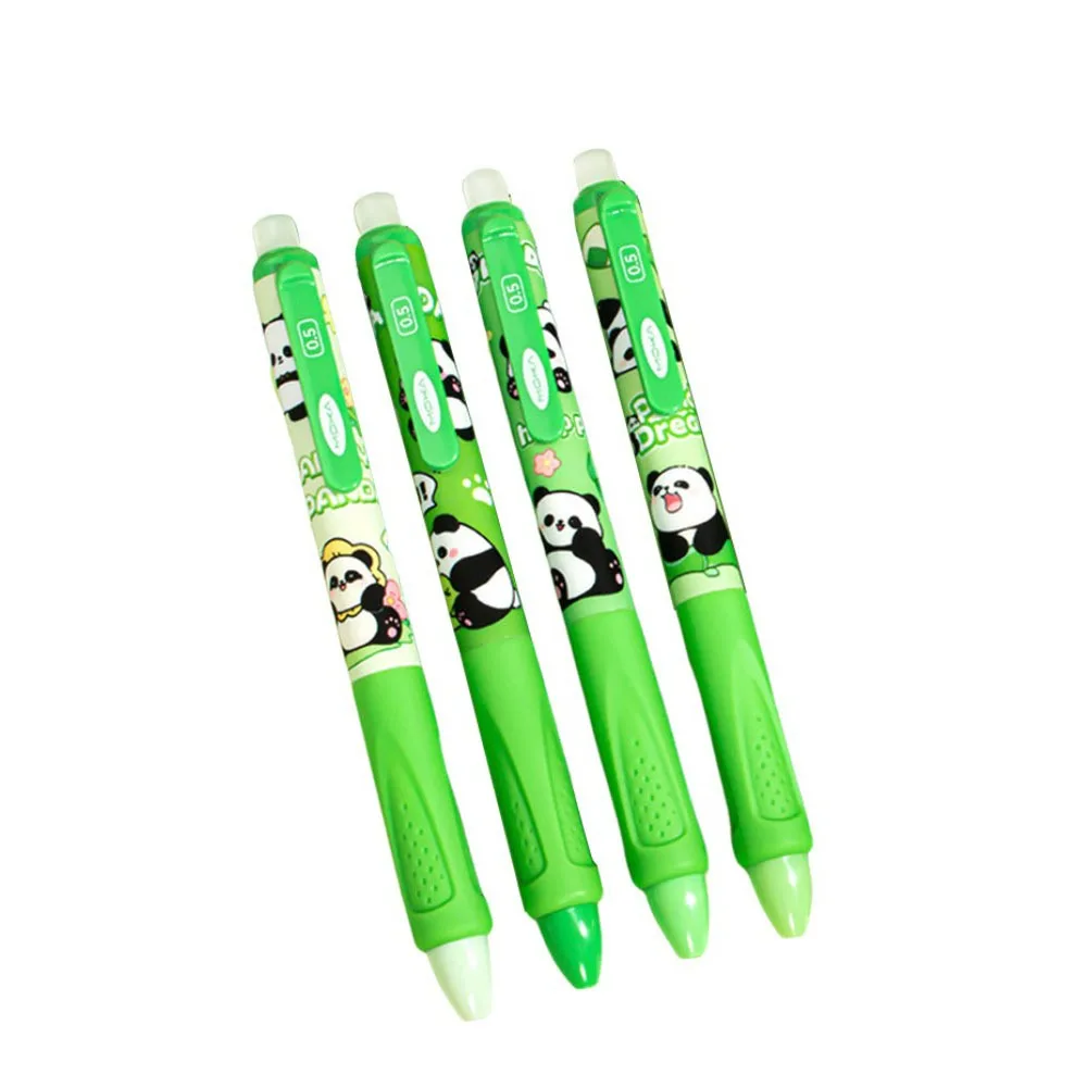 

5PCS/Set Cartoon 0.5mm Blue Ink Erasable Pen Quick Drying Soft Grip Neutral Pen Capibara Panda Rabbit Ballpoint Pen Writing Tool