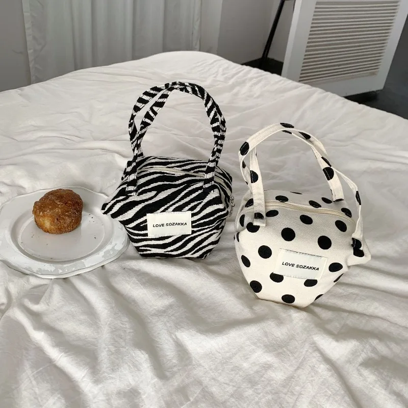 

Новая сумка в горошек с цветными блоками, эстетичная винтажная сумка-тоут Instagram для женщин, универсальная сумка для мамы со съемным ремешком