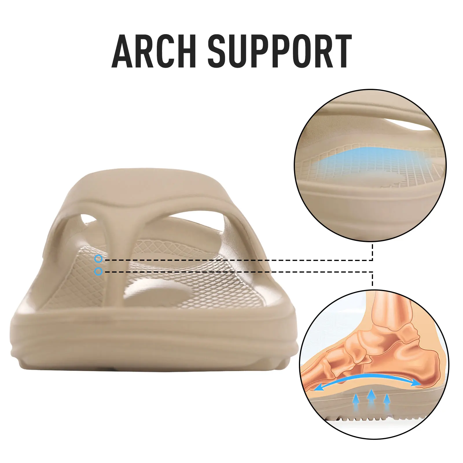 Kidmi Women's Orthopedic รองเท้าแตะแฟชั่นชายหาด Flip Flop ฤดูร้อนกลางแจ้งรองเท้าแตะ Arch Support ผู้หญิงคลาสสิก Flip Flop