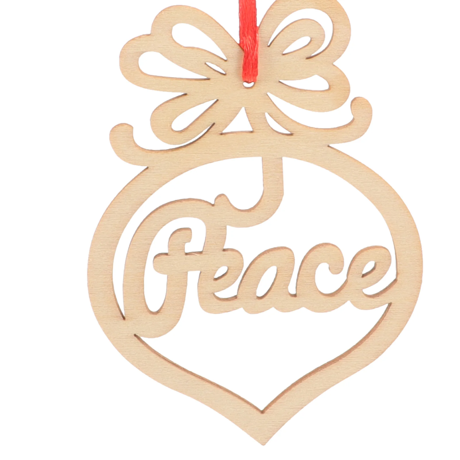 

6pcs Christmas Wood Cutouts Unfinished Blank Wooden Slices Diy Graffiti Embellishments Natural Wooden Heart Decorative Chips For