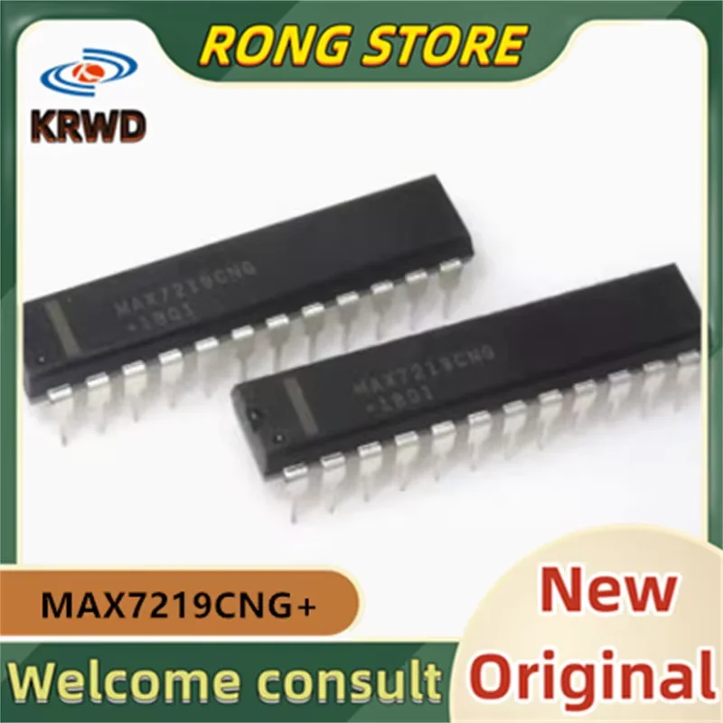 2PCS MAX7219CNG  New and Original Chip IC DIP-24 MAX7219CNG+ MAX7219CN MAX7219C MAX7219
