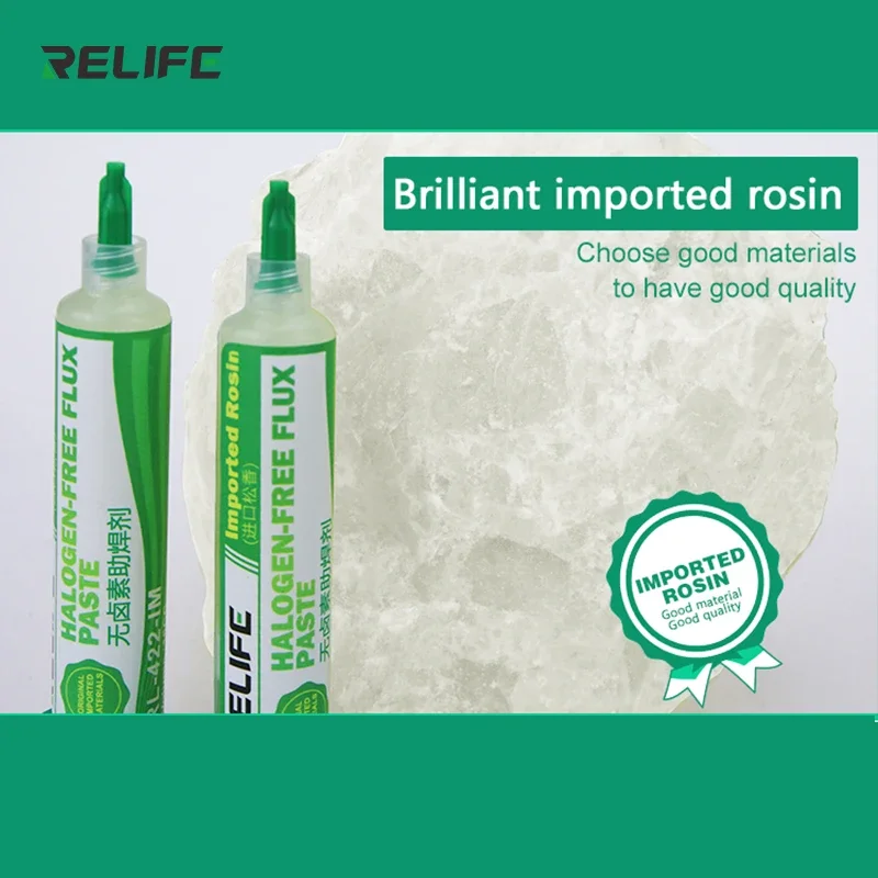 RELIFE RL-422-IM Lead-free Halogen-free Solder Paste Special Flux For Maintenance Solder Tools Safety Environmental Protection