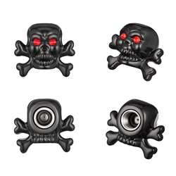 4Pcs/Set Skull Skeleton Style Tire Valve Caps for Tires, Universal Stem Valve Caps, Attractive Dustproof Caps Car Accessories