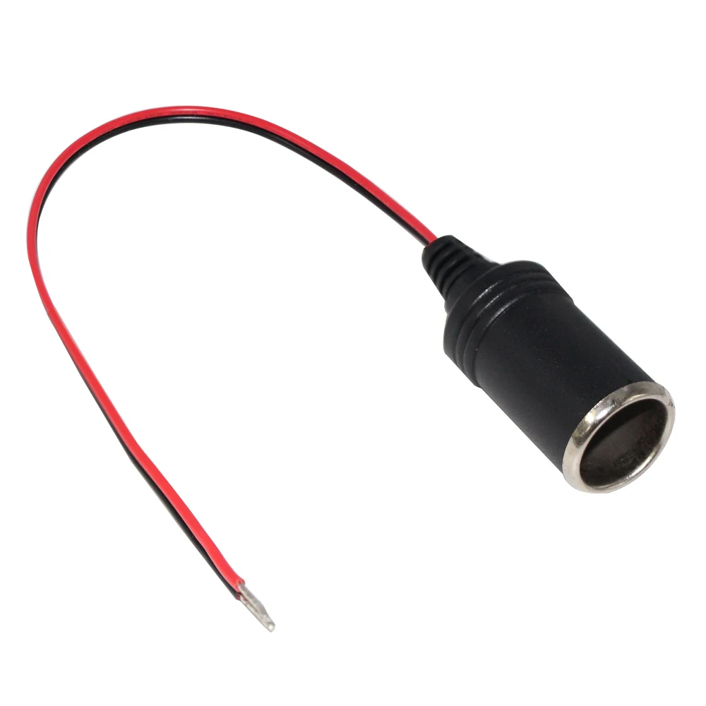 12v Battery stripped or Terminal to Female Cigarette Cigar Jack Cable Car Cigarette Lighter Socket