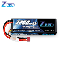 Zeee 2S 7200mAh LiPo Battery 7.4V 80C with Deans Plug for RC Car Truck Buggy Vehicle Losi Slash Helicopters RC Racing Hobby Part