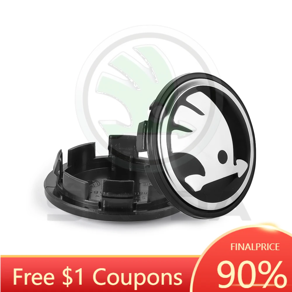 

Новинка 2026: Комплект из 4 оригинальных колпачков-заглушек для центрального отверстия колеса (55 мм, 65 мм) с эмблемой, аксессуары для модификации авто для Skoda