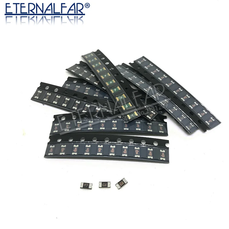 3216 1206 0,05 A 0,1 A 0,12 A 0,16 A 0,2 A 0,25 A 0,5 A 0,75 A 1,1 A 2A 3A 3,5 EINE 4A SMD Rücksetzbare Sicherung PPTC PolySwitch