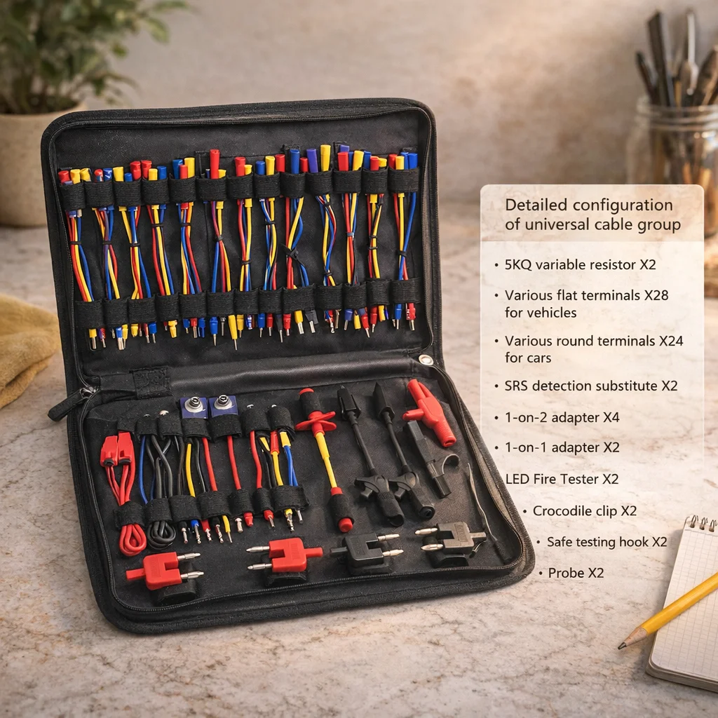 

Universal Automotive Connection Cable Set Parts, Electronic Automotive Connectors, Testing Tool