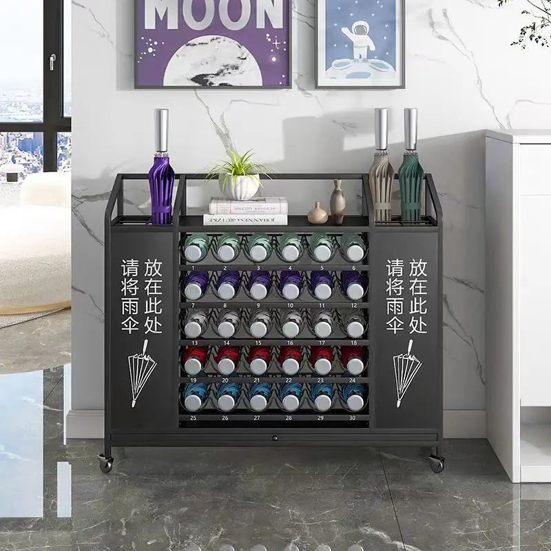 Umbrella storage rack Commercial large-capacity classroom entrance umbrella rack Hotel lobby umbrella drain storage rack