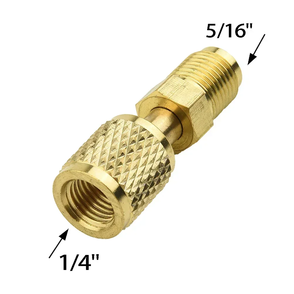 1pc r32 r410a conector de refrigeração cabeça macho 5/16 para fêmea 1/4 sae adaptador ar condicionado acoplador rápido peça ar condicionado
