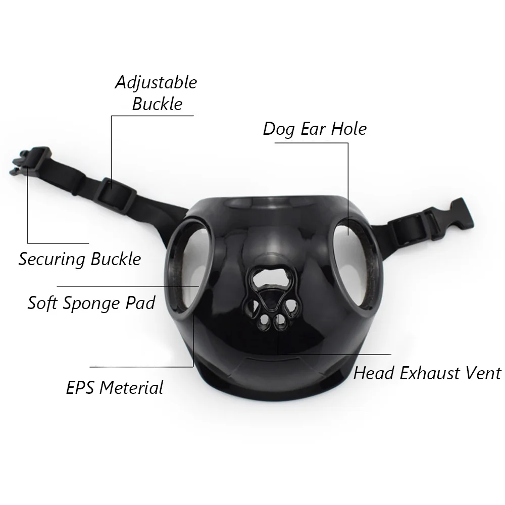 Motorcycle Helmet for Small Dogs Pet Outdoor Supplies Footprint Dog Safety Helmets with Ear Holes Puppy Cycling Accessories