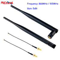 2pcs 868MHz / 915MHz Antenna 5DBi SMA Male with IPEX Extenstion Cable Omni-directional LoRa Antenna forMeshtastic Lora