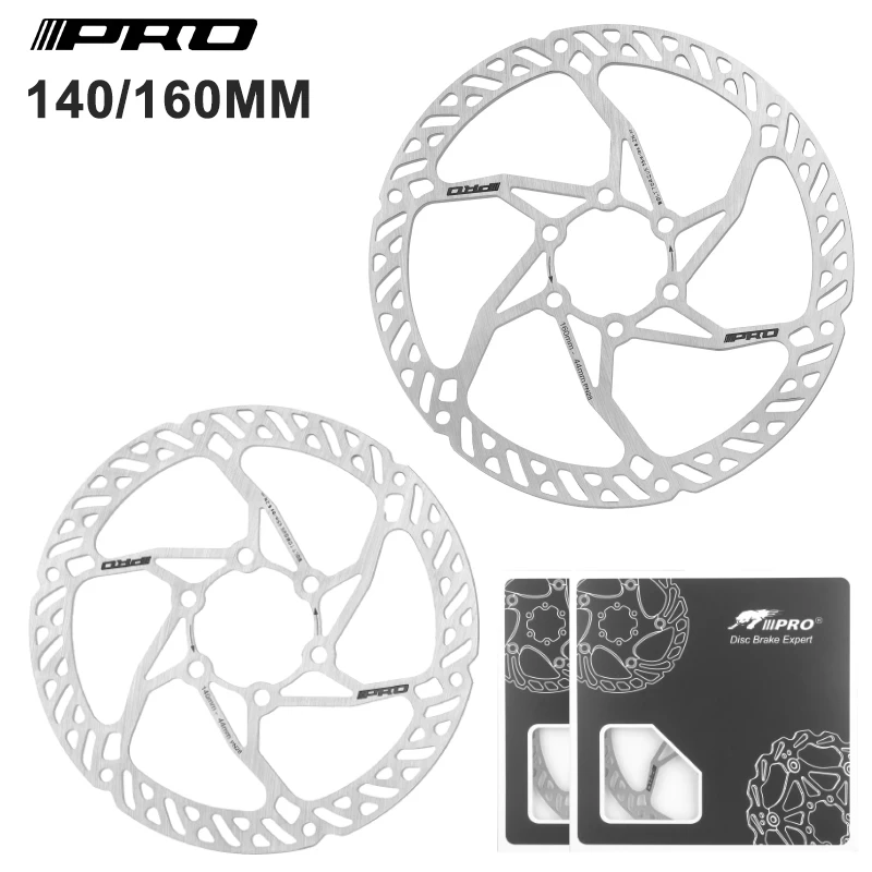 

IIIPRO 140mm 160mm Bicycle Disc Brake Rotor Lightweight MTB Bike Brake Disc High Strength Steel Bicycle Rotor 6 Bolts Bike Disc