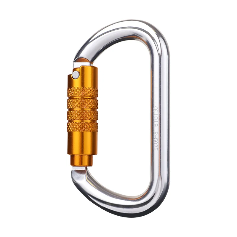 

Safety Carabiner Climbing 25KN Three Step Aluminum CE Outdoor Aluminium Alloy,7075 Aluminum Alloy Anodizing 111*61MM CE 1019 TW