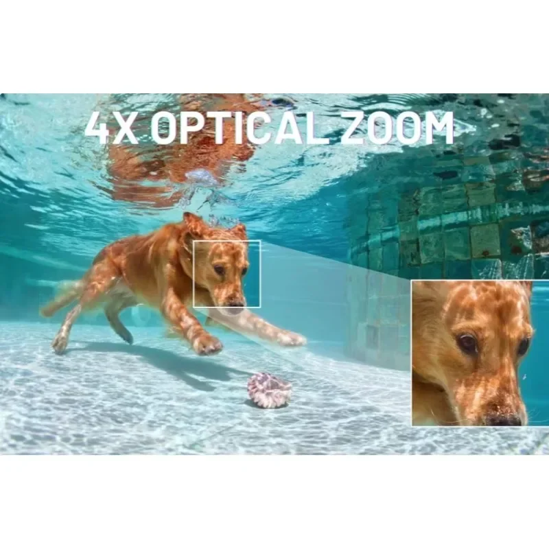 

IP68 Underwater Waterproof Camera, Swimming Pool Aquarium Available for Deep Underwater Electric Zoom Function