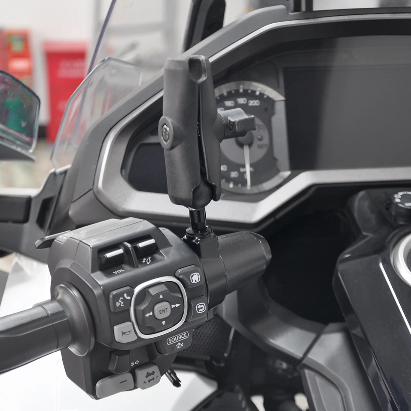 PANICAL GPS-Navigationshalterung für Honda GoldWing GL1800 DCT 2018-2026 Handyhalterung Basisverlängerungsklemme Zubehör – Detail 4
