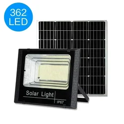 Luzes de inundação LED alimentadas por energia solar, projetor, ao ar livre, refletor impermeável, controle remoto, 50W, 100W, 200W, 300W, 500W