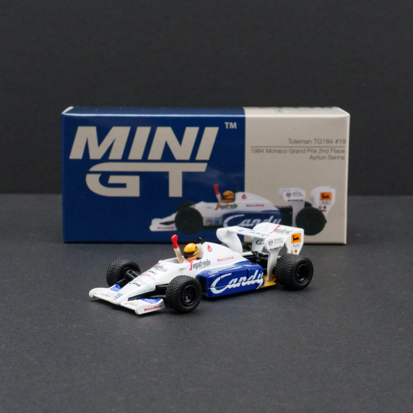 minigt-1-64-トーレマン-tg184-19-アイルトン・セナ-mgt01118-ch-車合金玩具-ダイキャストメタルモデル-子供向け