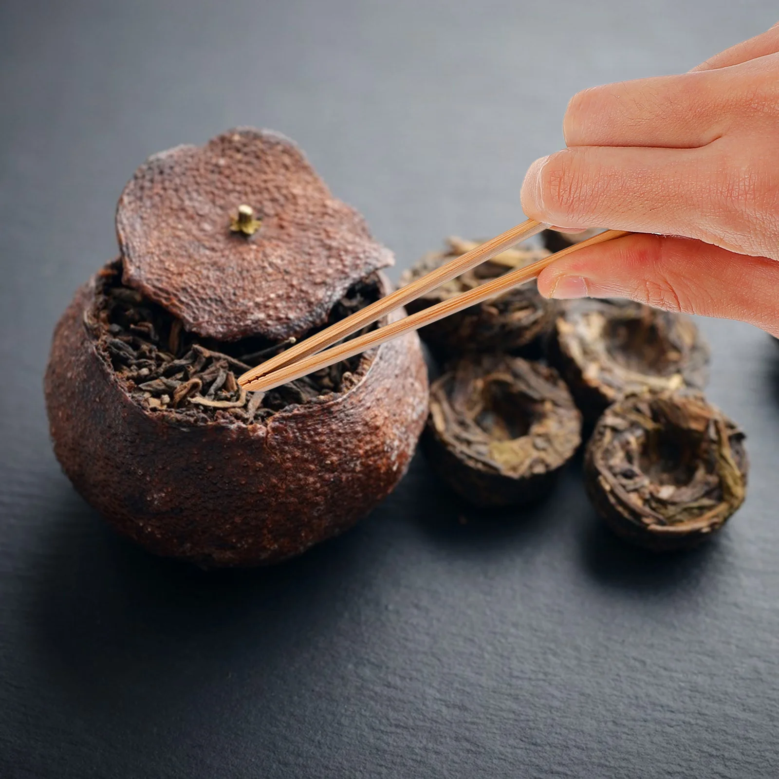 

1pc Bamboo Tea Ceremony Clips Non-Slip Ergonomic Kitchen Food Tongs Eco-Friendly For Tea Vegetables Ice Cubes Outdoor