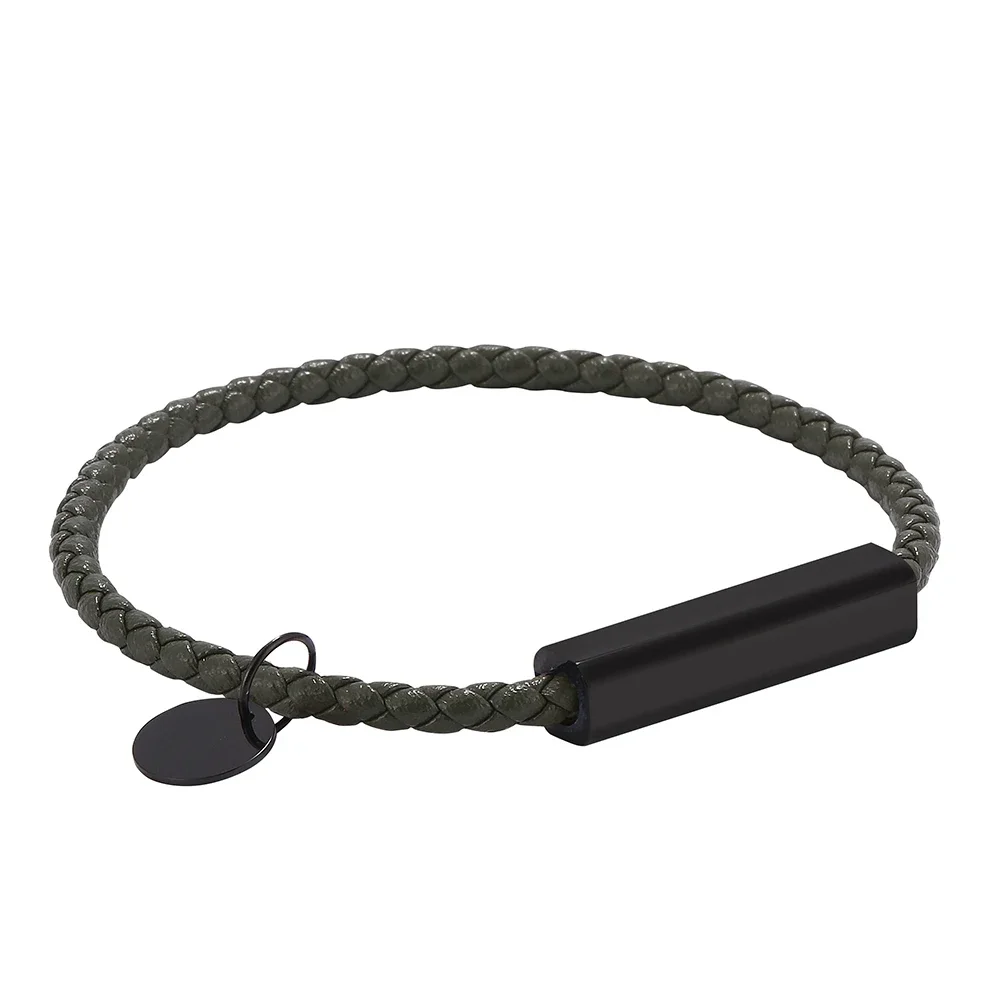 Green Retro Leather Bracelet Men Bangles Fashion Magnetic Buckle Charm Lovers Jewelry Bracelet  BB0698 image 2