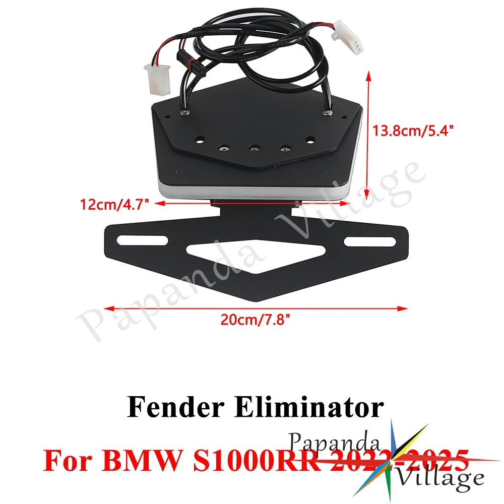 Motorcycle Integrated License Plate LED Light Turn Signal Brake Stop Light For BMW S1000RR S 1000 RR 2022-2025 Fender Eliminator