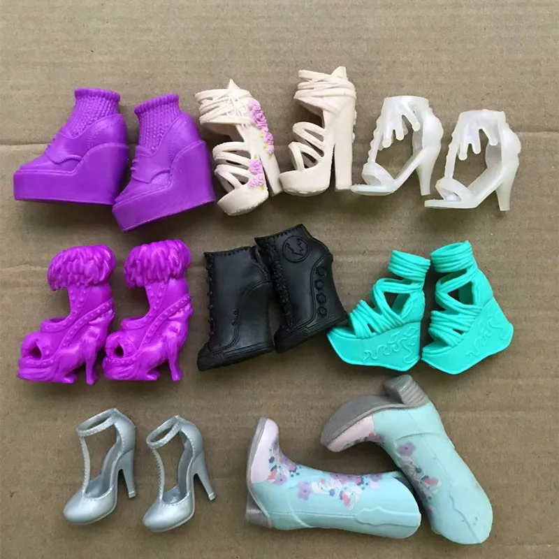 Original Monster High Doll Shoes Boots Sandals 1/6 Doll  Accessories Fashion Doll Personality Decors Colorful Doll Parts