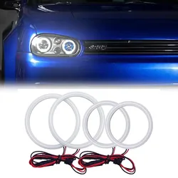 For VW Volkswagen Golf MK4 1J 1997-2004 Golf MK5 1K 2004-2009 R32 GTI LED Angel Eyes Halo Ring Kits Canbus Headlight DRL