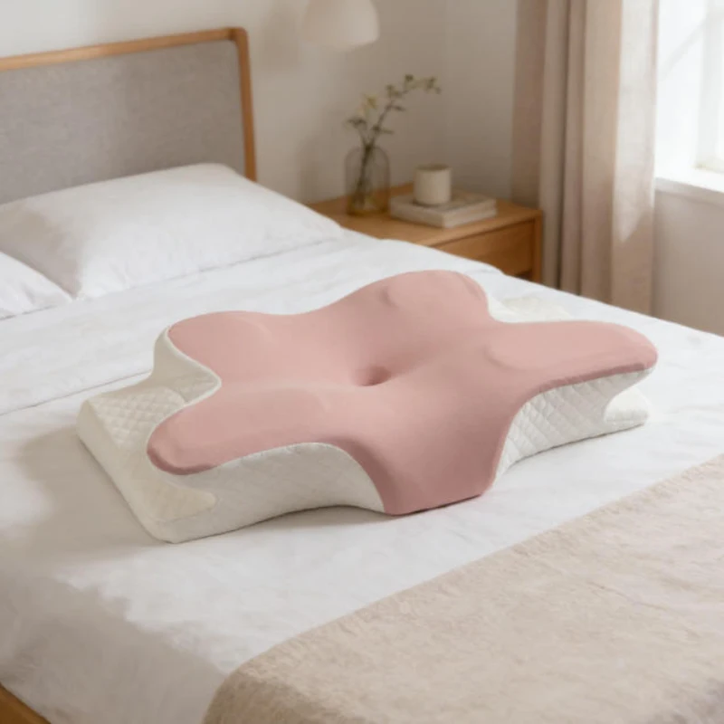 

2026 New Slow Rebound Memory Foam Butterfly Cervical Pillow Body Support Neck Pillow Home Sleep Relief Neck Fatigue