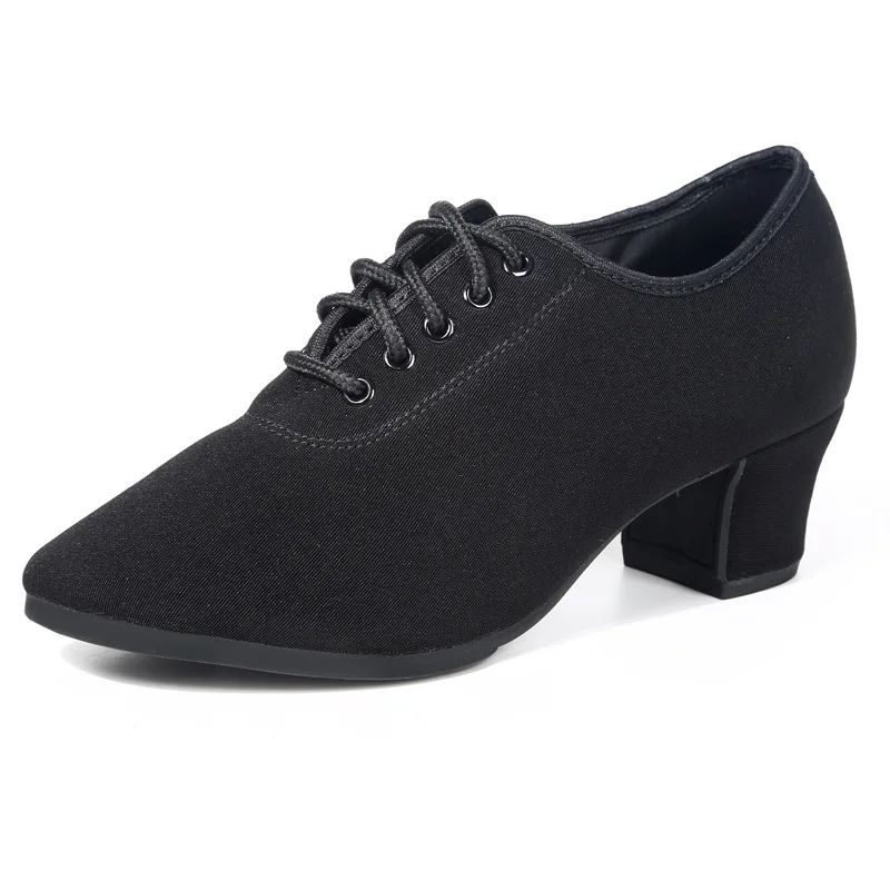 Womens Ballroom Latin Dance Shoes Lace Up Suede Sole Low Heel Professional Practice Performance Footwear Drop Shipping Shoes