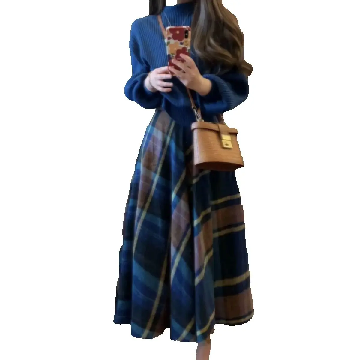 

Gentle Korean 2pcs Suits Women Autumn Winter Loose Sweater+Elastic Waist Skirt Ladies Knitting Two Pieces Sets