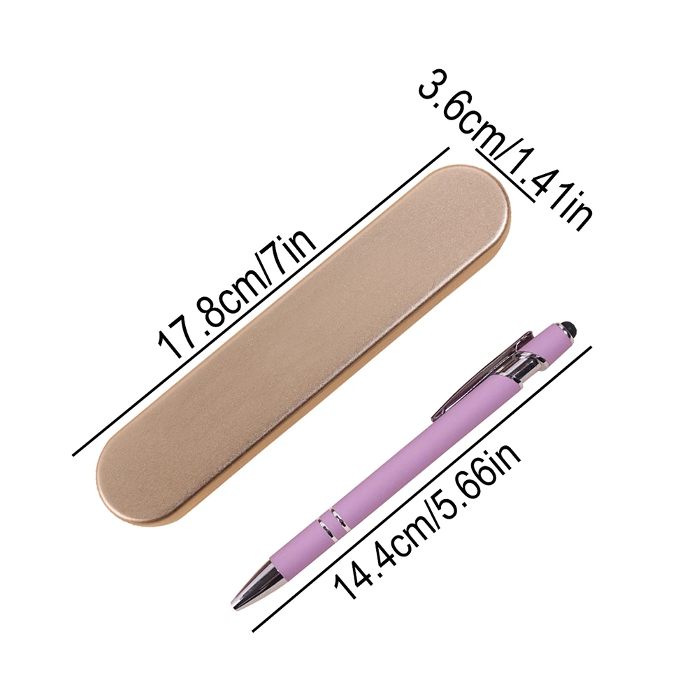 Custom Text Ballpoint Pen Personalized Name Metal Push Pen Graduation Gift School Supplies Customized Text Stylus Ballpoint Pen