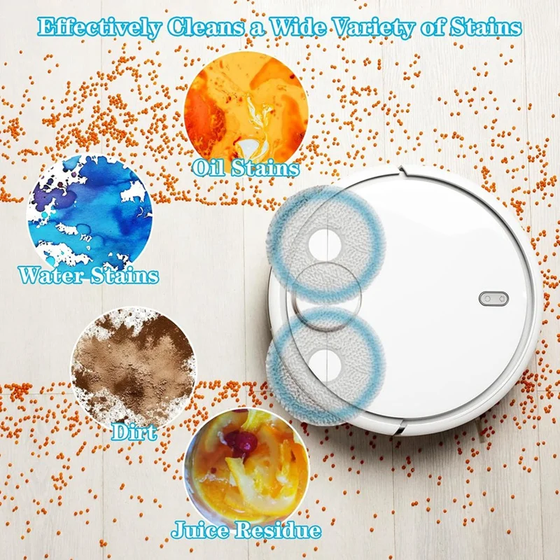 Bantalan Kain Pel untuk Ecovacs DEEBOT X1 Omni/T10 Omni/Turbo T20/T20 Pro/T30 Pro Omni/ T30 Omni Suku Cadang Vakum