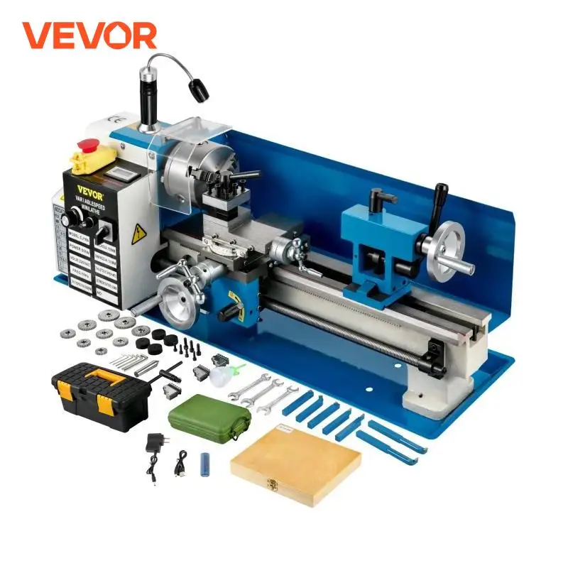 VEVOR Mini Torno de Metal 550W 7 \