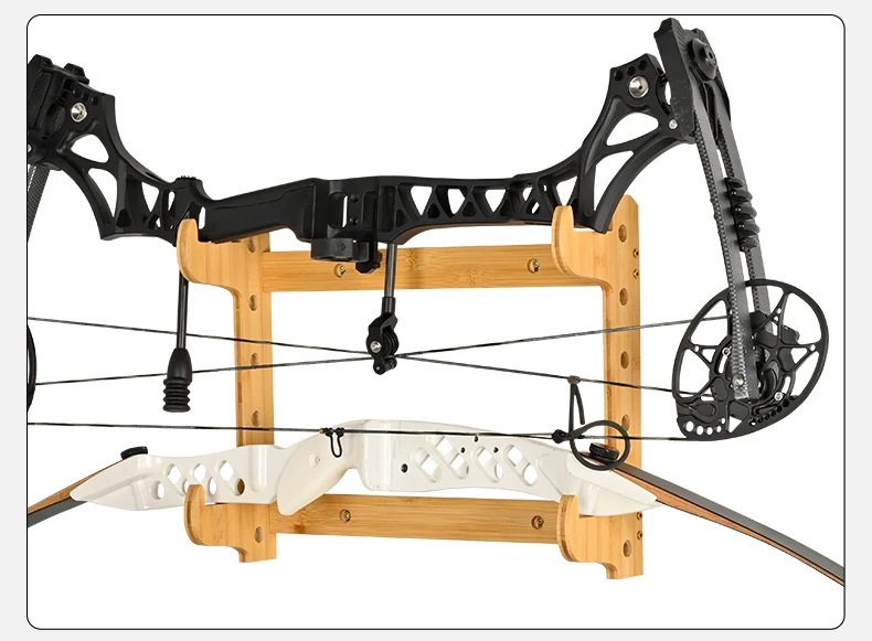 Bogenhalter aus Holz zur Wandmontage, Pfeilaufbewahrungshalter für Recurve Takedown Longbow, Bogenschießzubehör – Detail 10