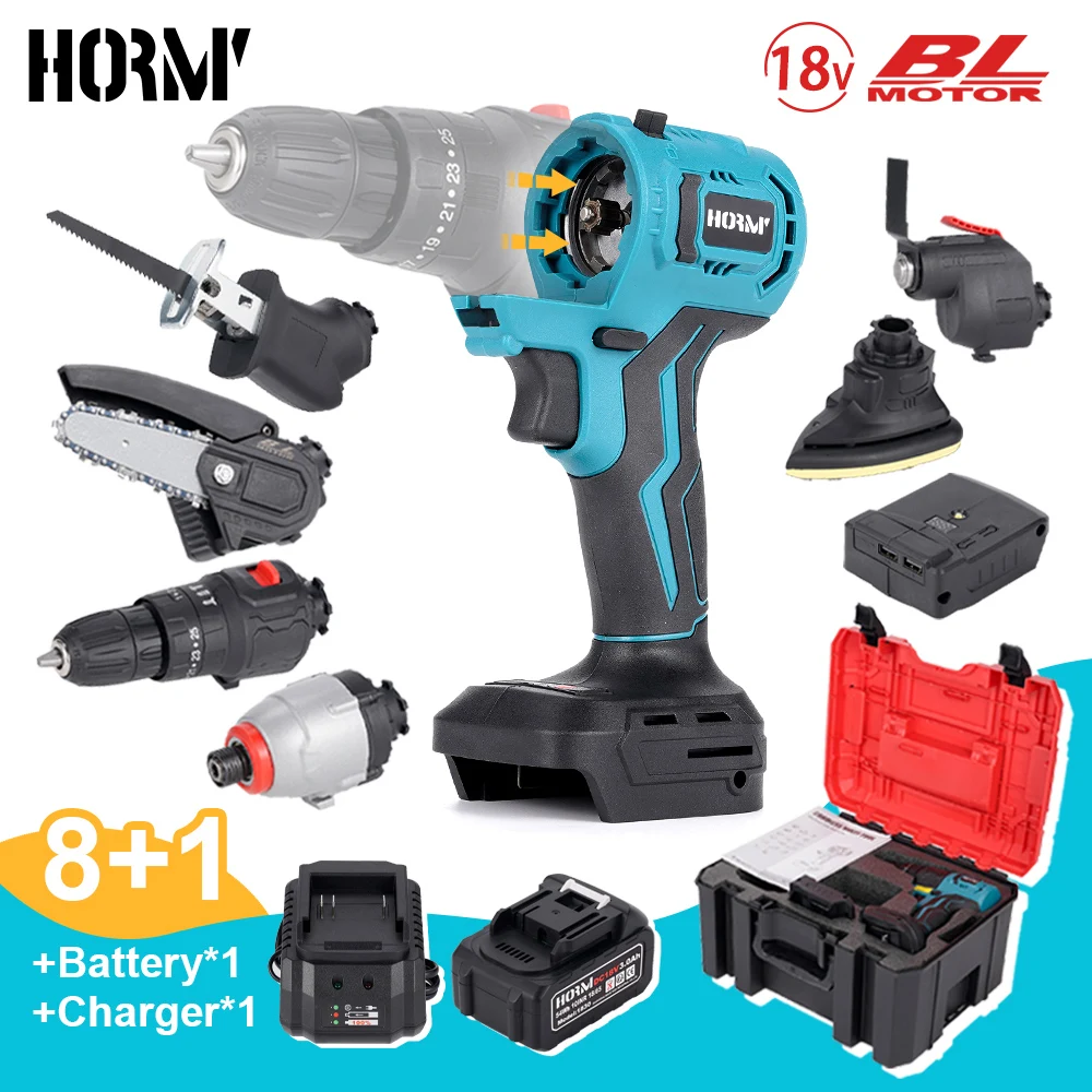 

Brushless Oscillating Multi-Tool Accessory For Universal Electric Drill/Wrench/Trimmer/Jig Saw Angle Grinder Polisher Air Pump