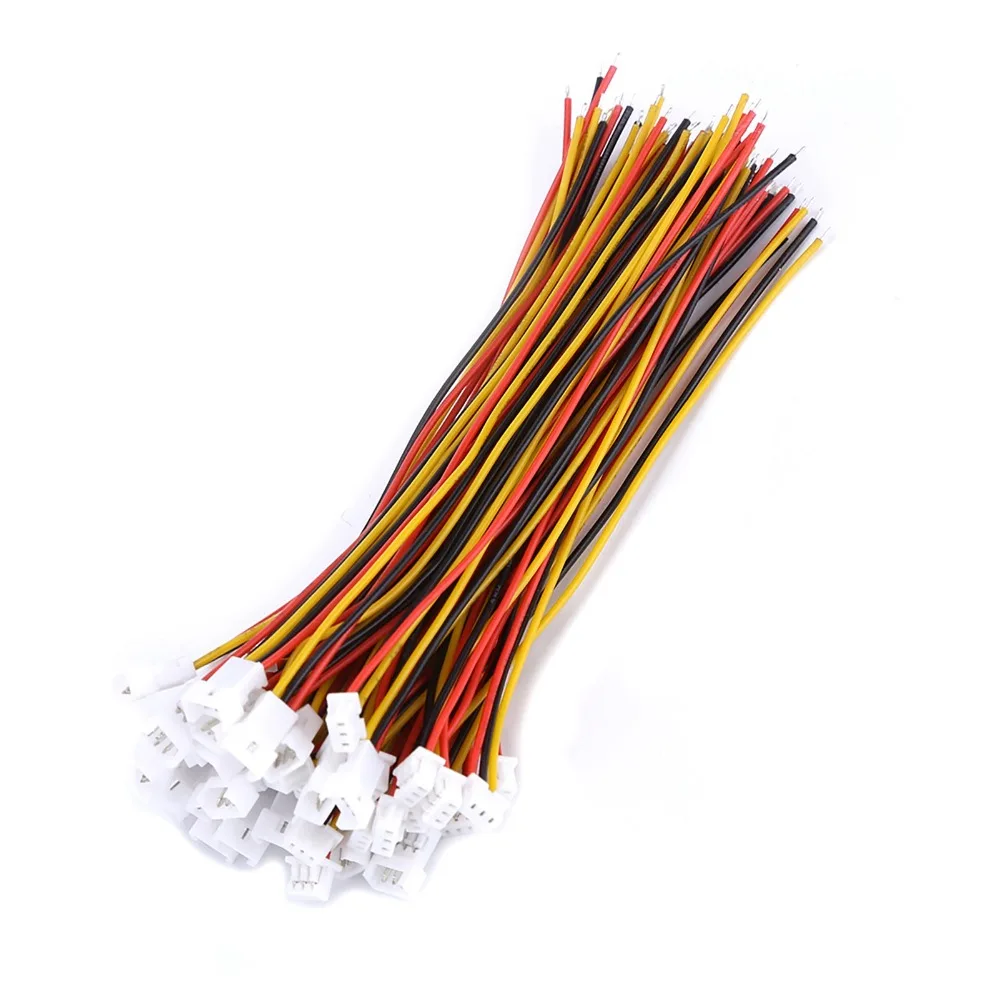 

20 Set 1.25mm Pitch 3P Male&Female Connector 10cm Single-ended Connector Plug 3P Right-angle Connectors Electrical Applications