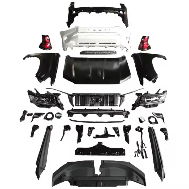 

Auto Body Kit for Prado FJ150 2010-2017 Change to 2018 Year Old Model Front Bumper and Light Metal Material