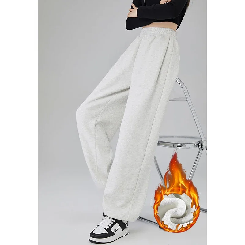 الشتاء الكلاسيكية سيدة الثلوج الدافئة أفخم ركض رائجة البيع الفتيات فضفاضة تناسب السراويل النساء عالية الخصر الصوف السراويل الحرارية