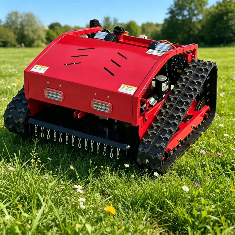 Remote-controlled Smart Lawn Mower Crawler Orchard Weeder Electric Garden Land-clearing Grass Cutter for Yard Maintenance
