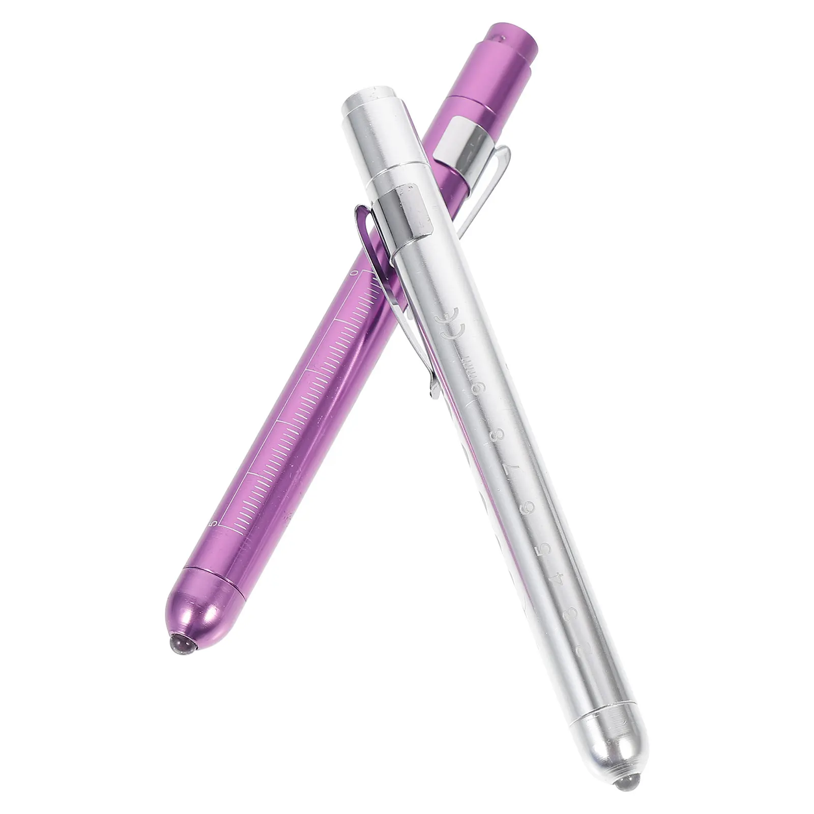 

Professional Oral Flashlight Pen Shaped LED Lamp Medical Examination Doctors Lamp Nurse Pen Light Electric Torch (Silver and Pur