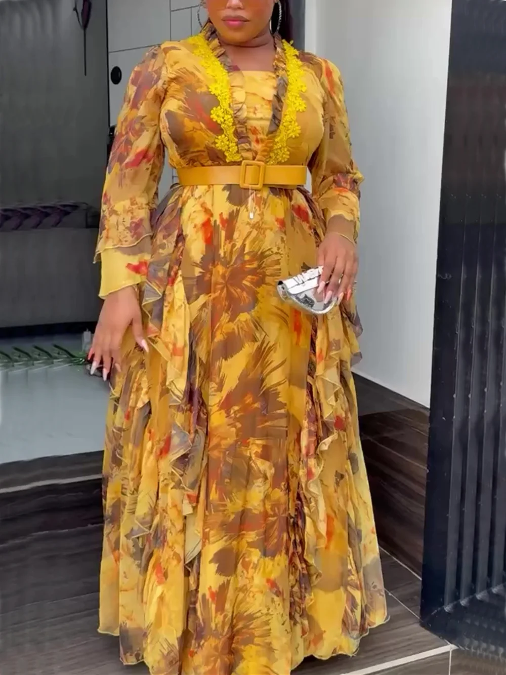 فساتين الحفلات الأفريقية مقاس كبير للنساء 2025 موضة الصيف الجديدة طباعة ثوب مسائي الزفاف فستان ماكسي إسلامي تركي أنيق