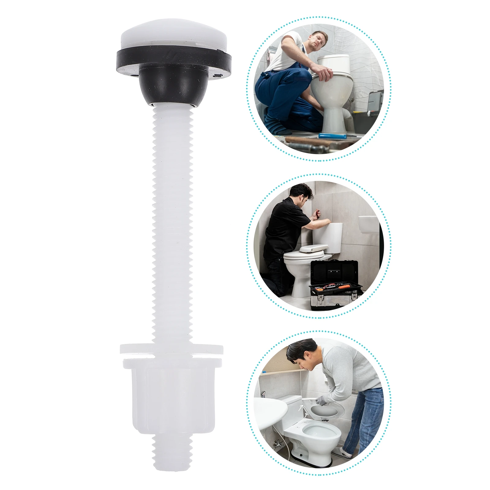 

4Pcs Water Tank Bolts Universal Toilet Seat Replacement Screws Easy to Install No Tools Needed Long Service Life Toilet Seat